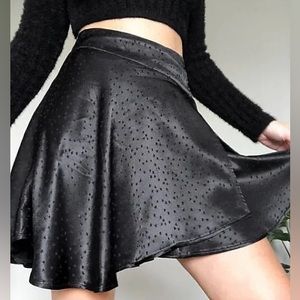 NWT Size 12 Free People Star Struck Mini Skirt Black